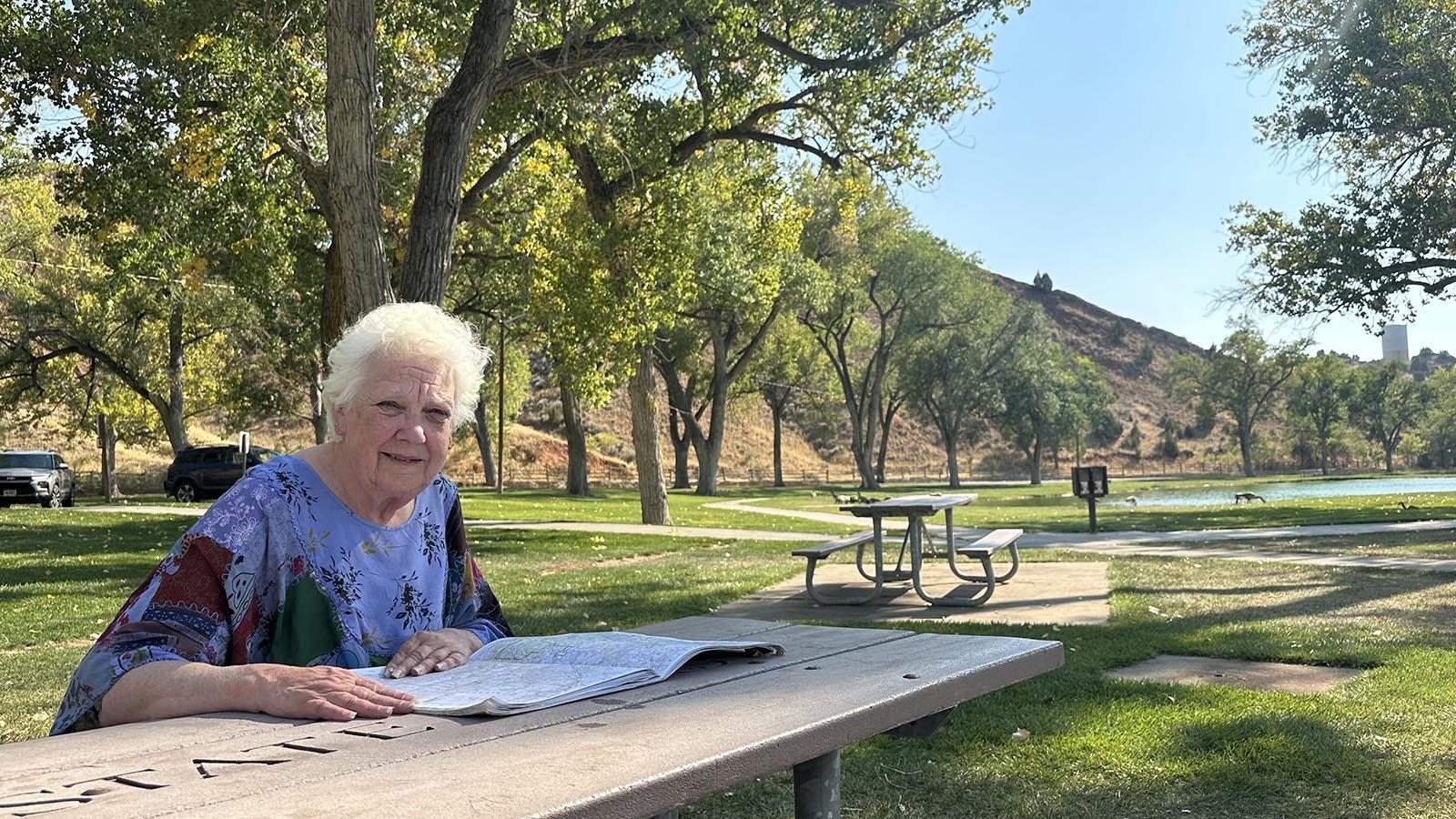 Lesleigh Ann Schaefer has highlighted the roads she has traveled during her 80,000-mile road trip around Wyoming.