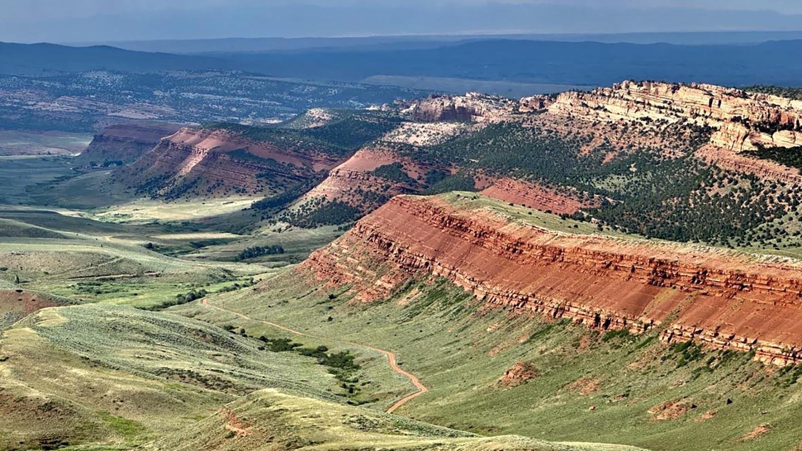 Red Canyon near Lander from the upper pull out on Highway 28.