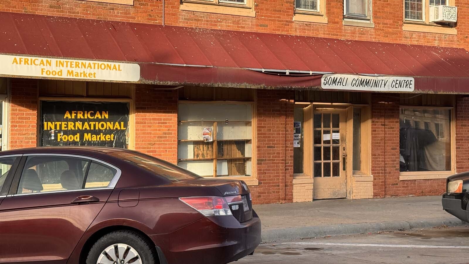 On Washington Street in downtown Lexington, Nebraska, is an African market next to the Somali Community Centre.
