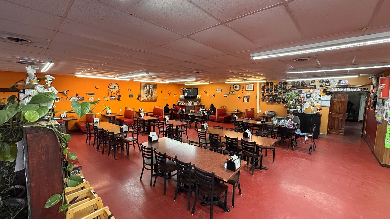 Los Jalapenos Mexican restaurant across the road from the Tyson beef plant is empty on a recent afternoon. Business already is down since the company announced the plant will close next month. He's worried about what happens when the doors shut.