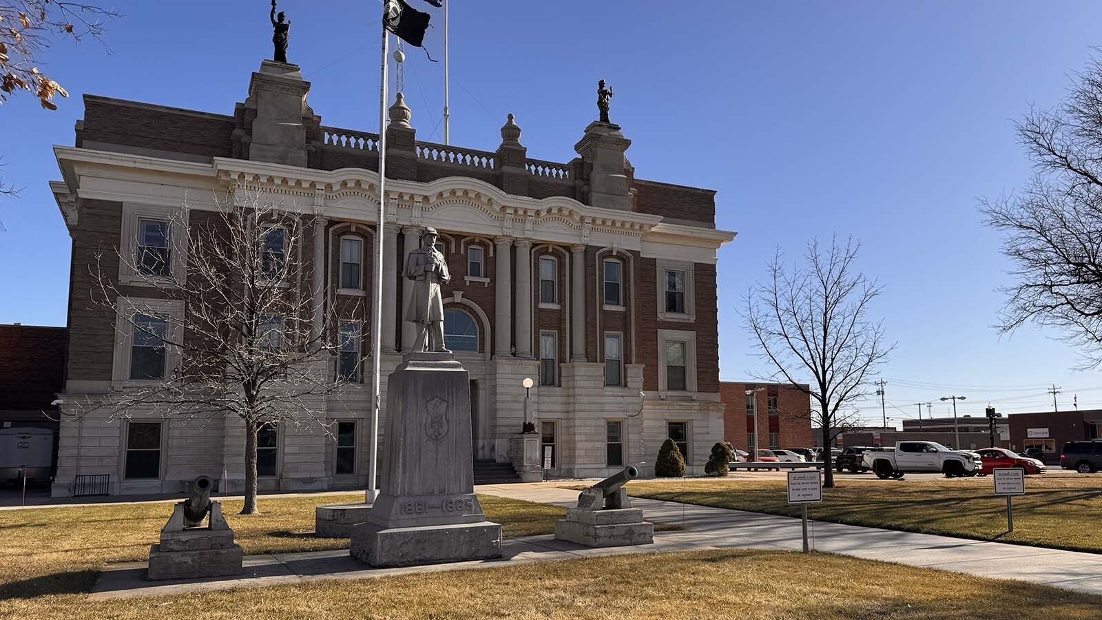 The Dawson County Courthoue in the center of Lexington, Nebraska.