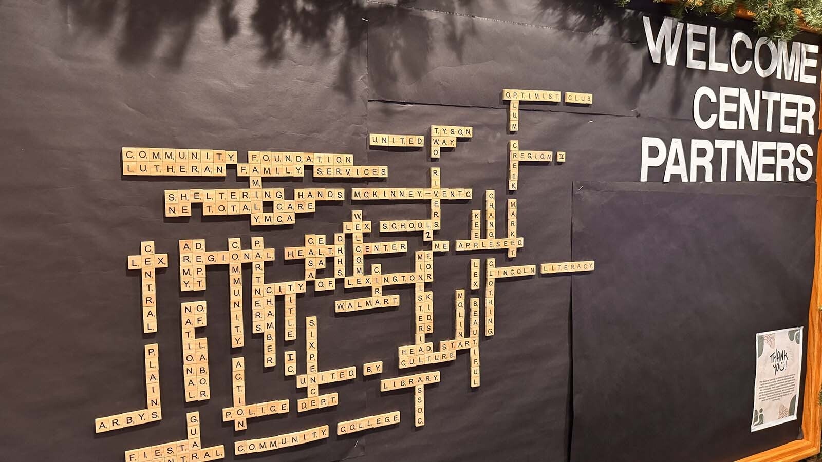 About 3,200 of Lexington, Nebraska’s 11,000 residents work at a huge Tyson Foods beef processing plant — for another month. News that the plant will close next month was an unexpected “gut punch” many fear will devastate this rural cow town. A Scrabble display at the Lexington Visitor Center shows the pride locals have in their town.