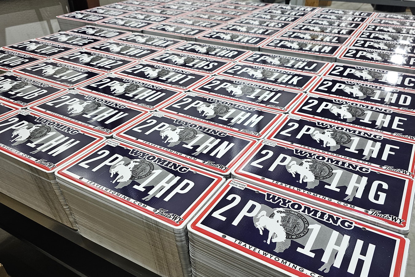 In a secret Cheyenne warehouse dubbed "Area 51," thousands of Wyoming's new license plates are being made.