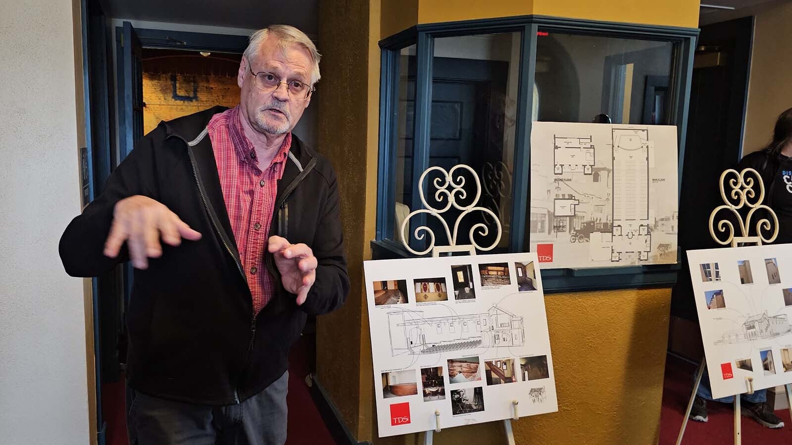 Leif Johannson talks about the restoration of Parco Theater in Sinclair during  the Alliance for Historic Wyoming's Lincoln Highway "Unbarred" tour.