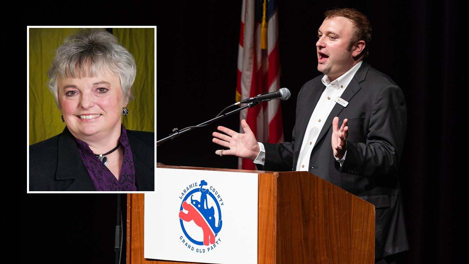 Laramie County Commissioner Linda Heath, left, also is an elected Republican Party precinct committeewoman. Dallas Tyrrell, right, is a committeeman and former chair of the Laramie County GOP.