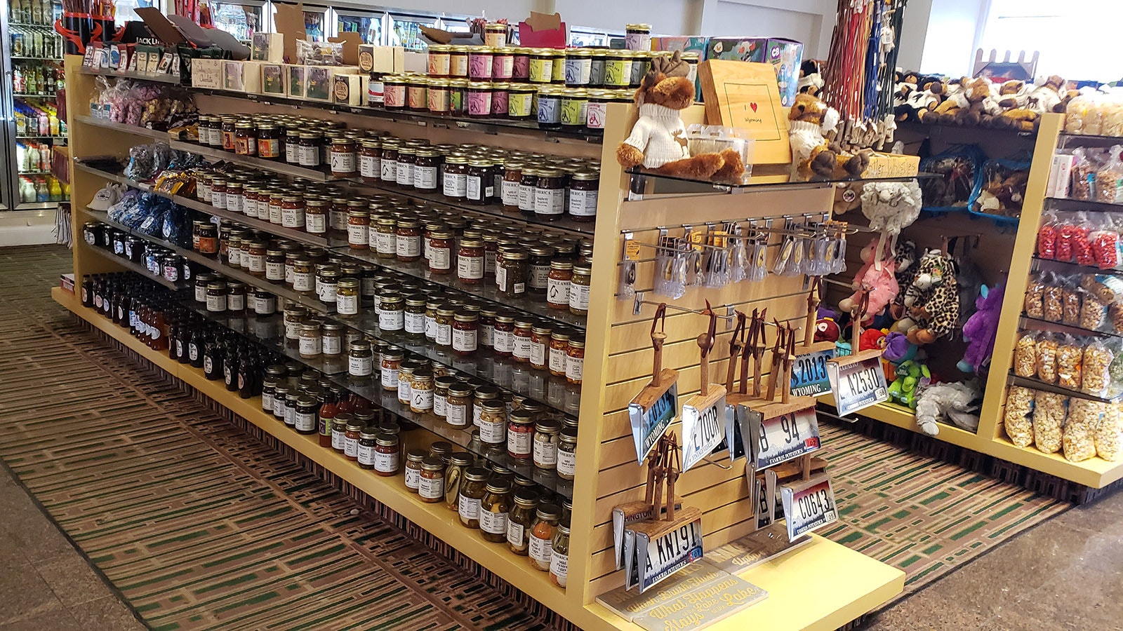 Little America offers its own brands of jams, jellies, pickles and other condiments inside its travel store.