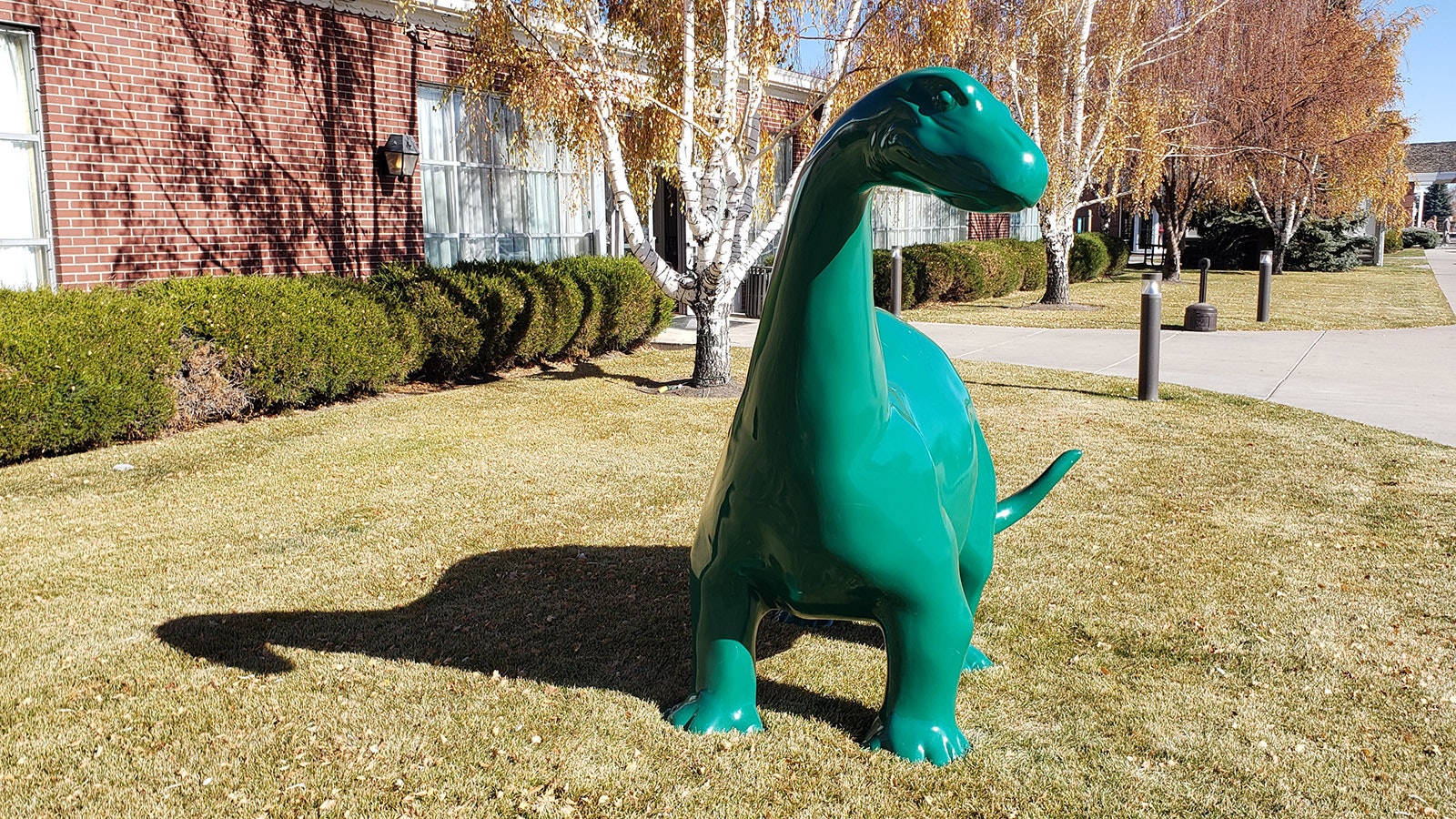 There's a reason this cute brontosaurus is sitting in front to the hotel registration building. The hotel owners are the Holdings, who own Sinclair.
