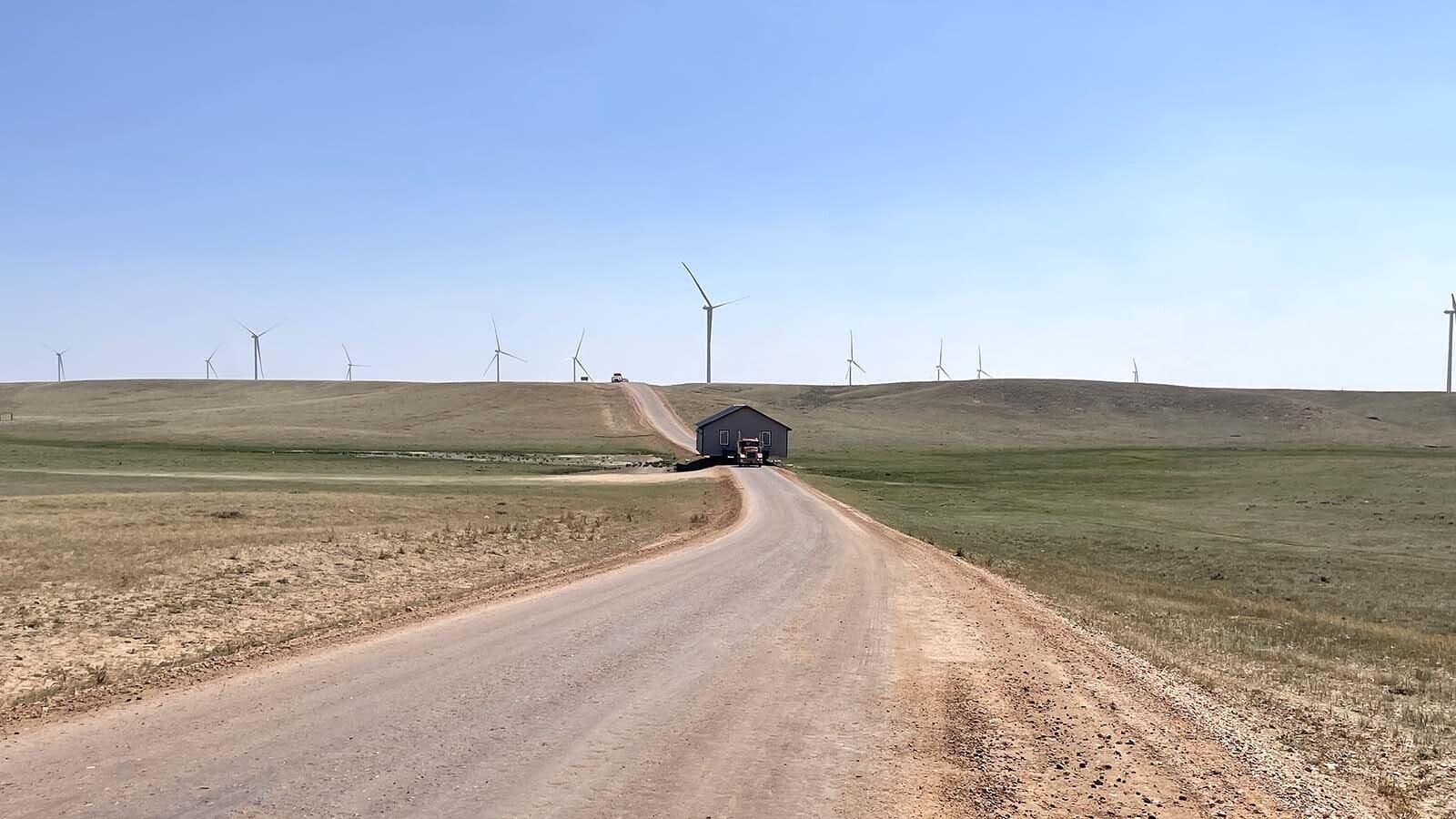 It took two days to move this former Carbon County office building from Medicine Bow to the remote location in northern Albany County where it will serve as the Antelope Creek schoolhouse.