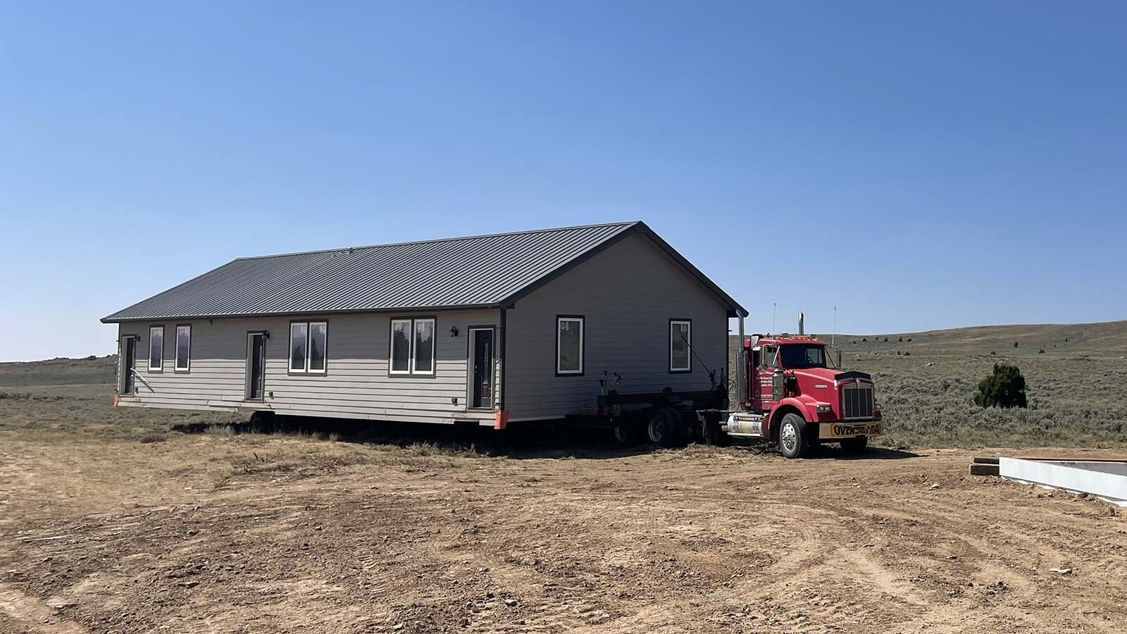 It took two days to move this former Carbon County office building from Medicine Bow to the remote location in northern Albany County where it will serve as the Antelope Creek schoolhouse.