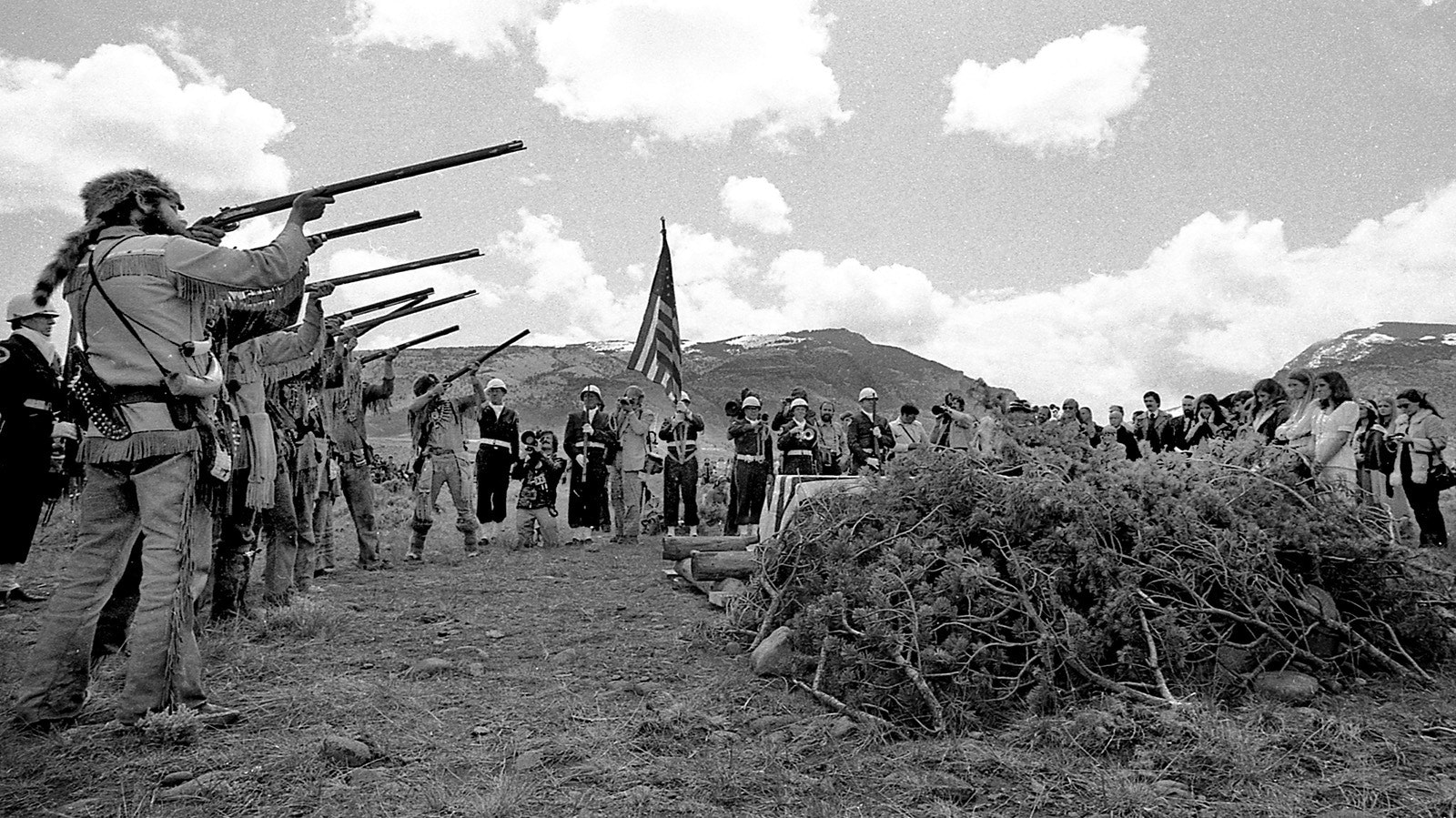 John "Liver-Eating" Johnson got a 21-musket salute at his reburial in Old Trail Town on June 8, 1974.