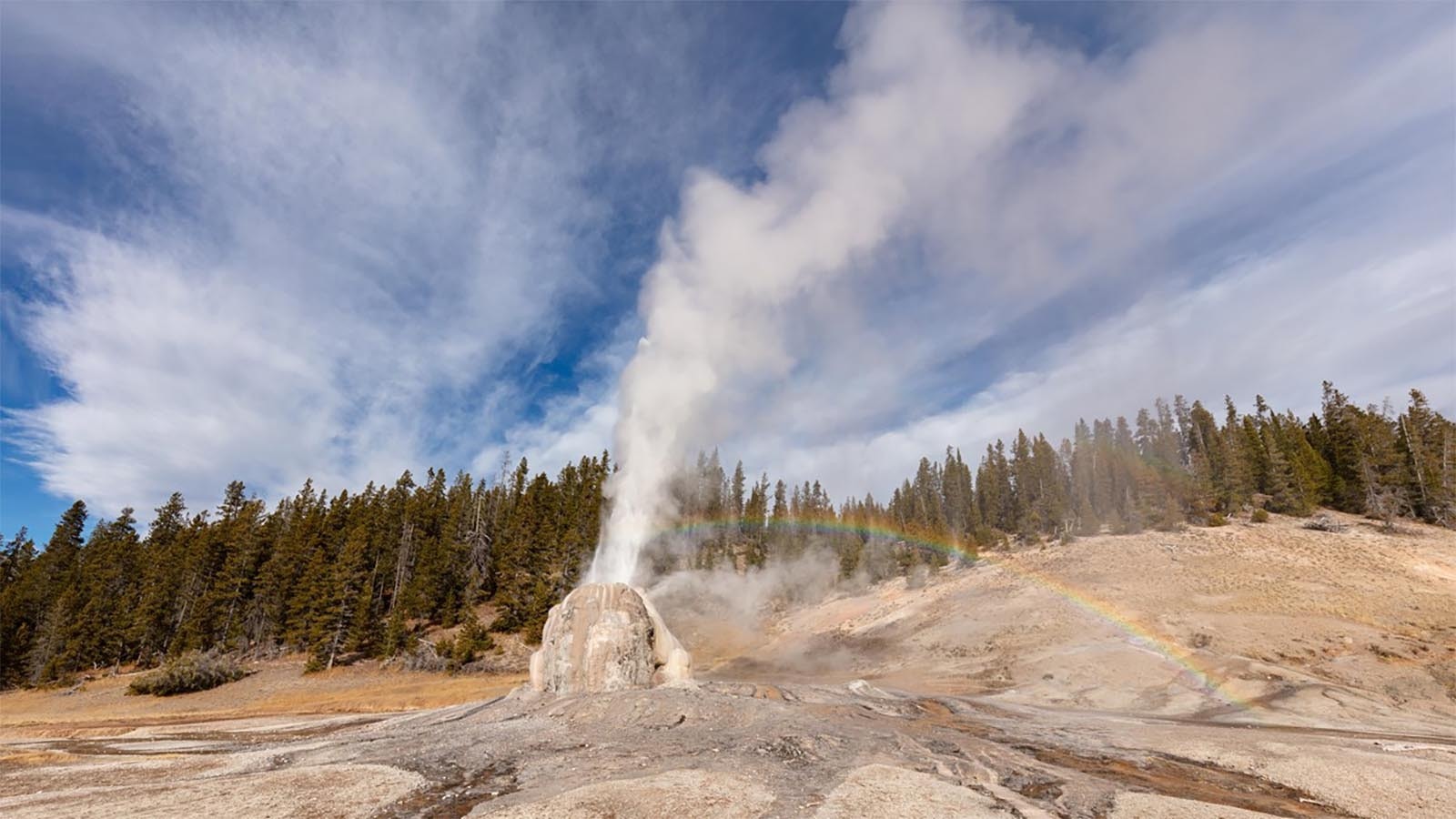 Lone Star Geyser in Yellowstone National Park.