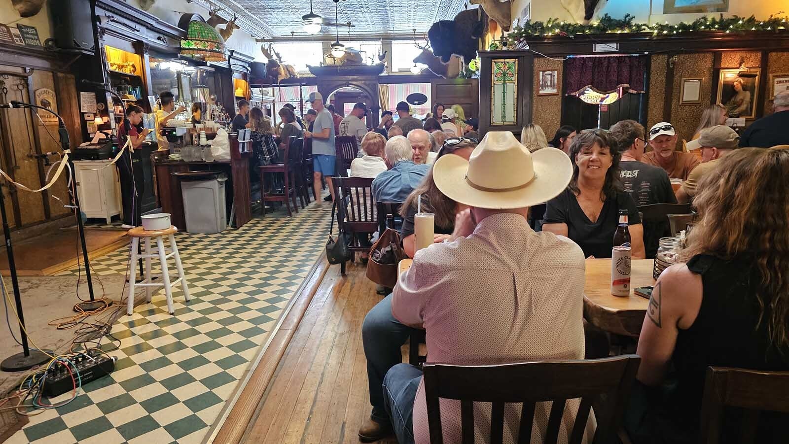 The Occidental Saloon in Buffalo is full of Longmire Days festivalgoers.