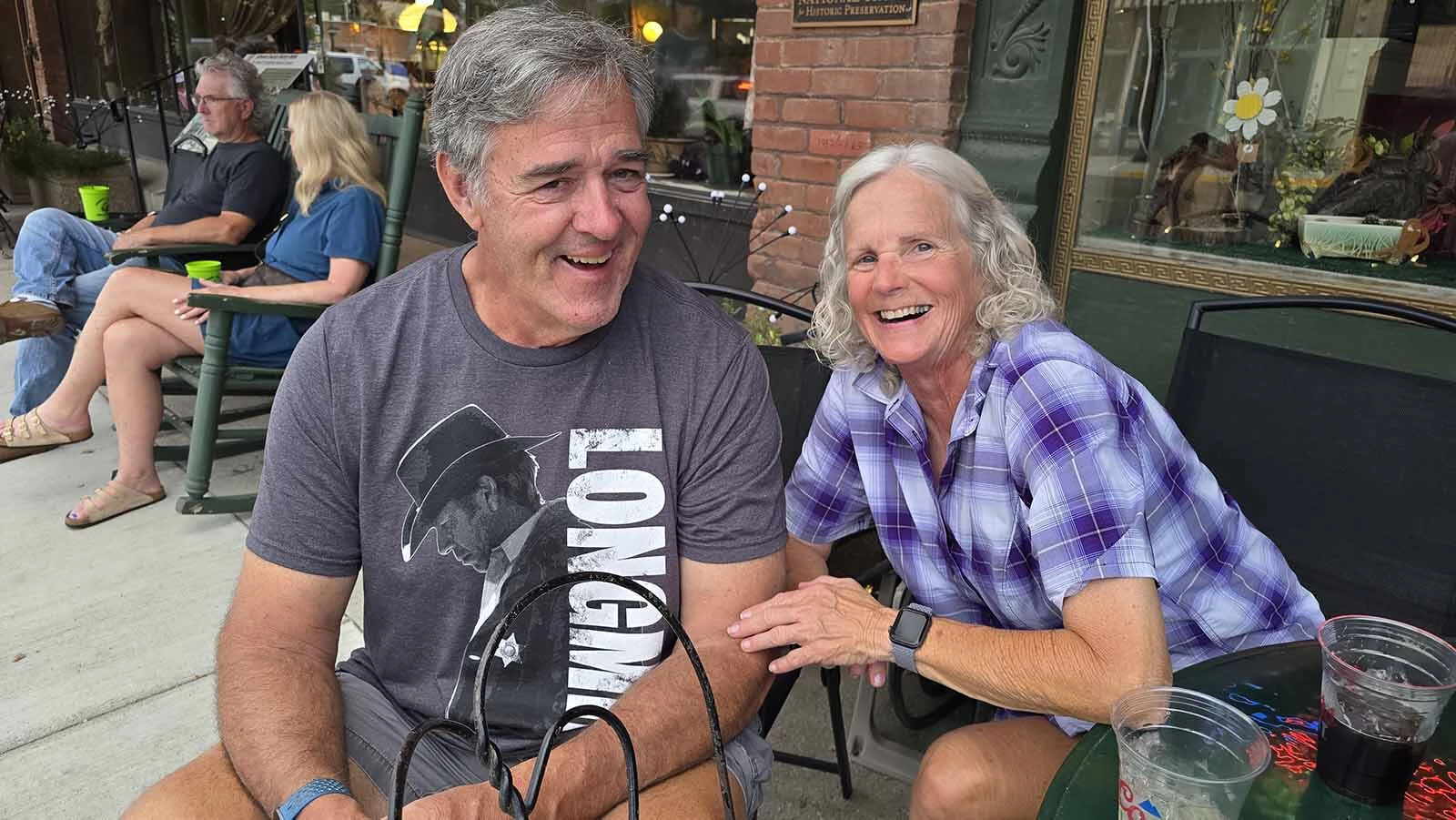 Ken and Betty Abbott, from Cheyenne, were enjoying their second trip to Longmire Days.