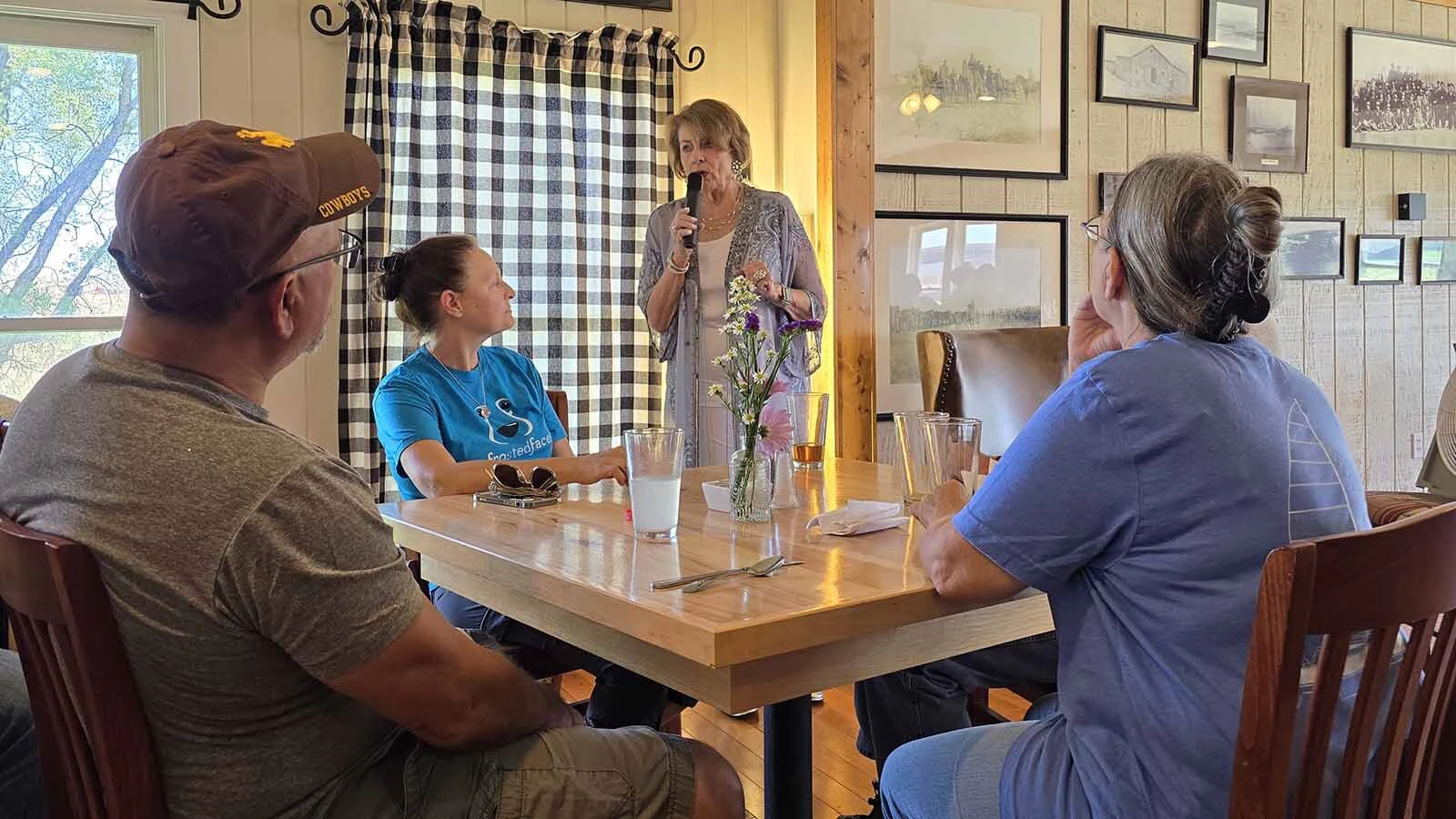 Louann Stephens tells behind-the-scenes stories from the popular "Longmire" television series during Longmire Days in Buffalo.