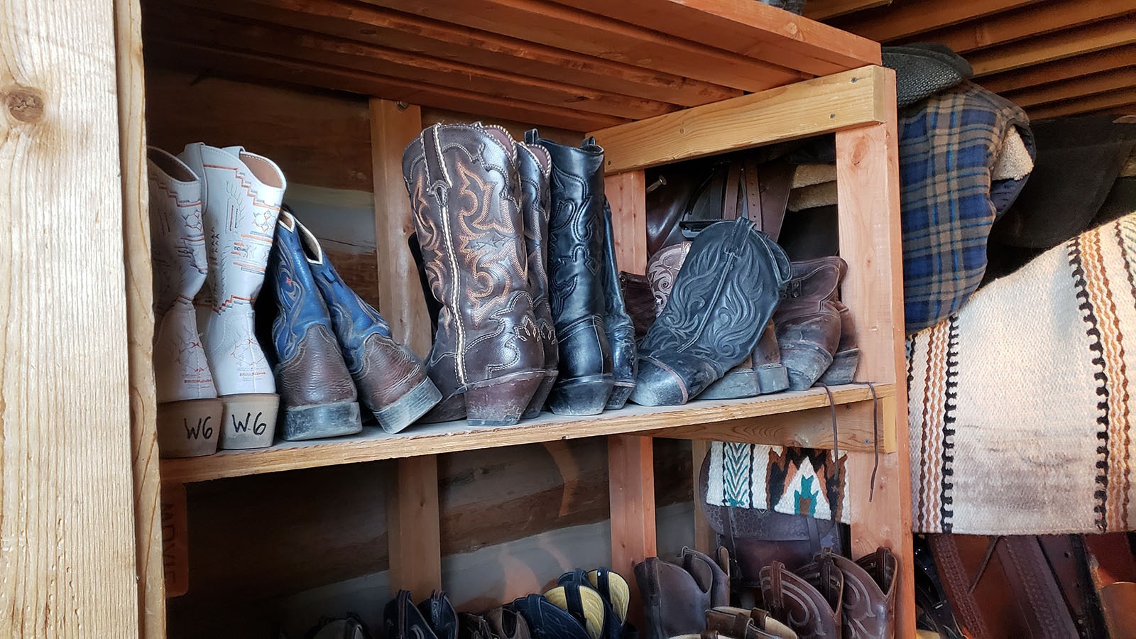 Those who sign up for riding and lack cowboy boots have a selection of boots in all sizes to choose from.