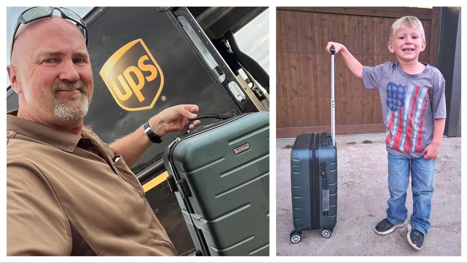 UPS driver Cary Lambert found this suitcase along I-80 near Buford, Wyoming. He took it home and tracked down who lost it, a Colorado kid who got some of his prized possessions back.