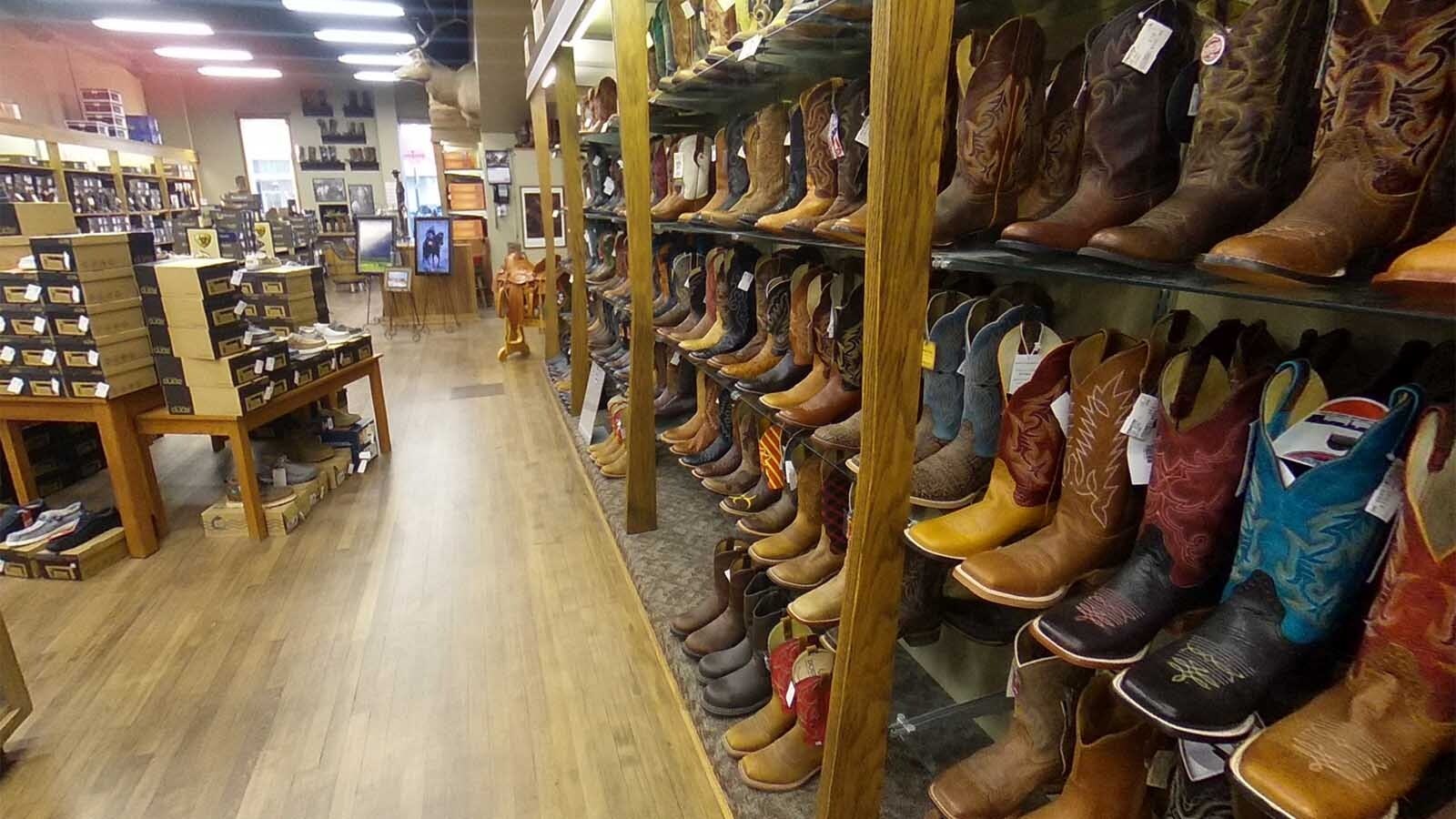 Boots as far as the eye can see.