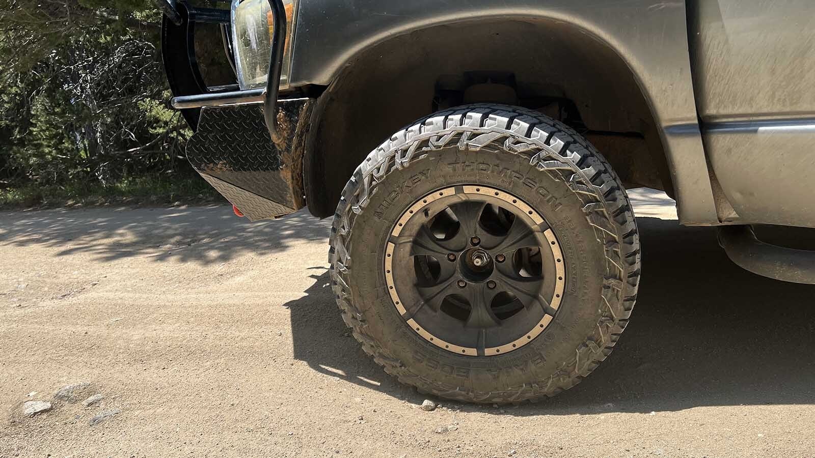 The Lewis Lake Loop Road Near Lander is full of potholes.