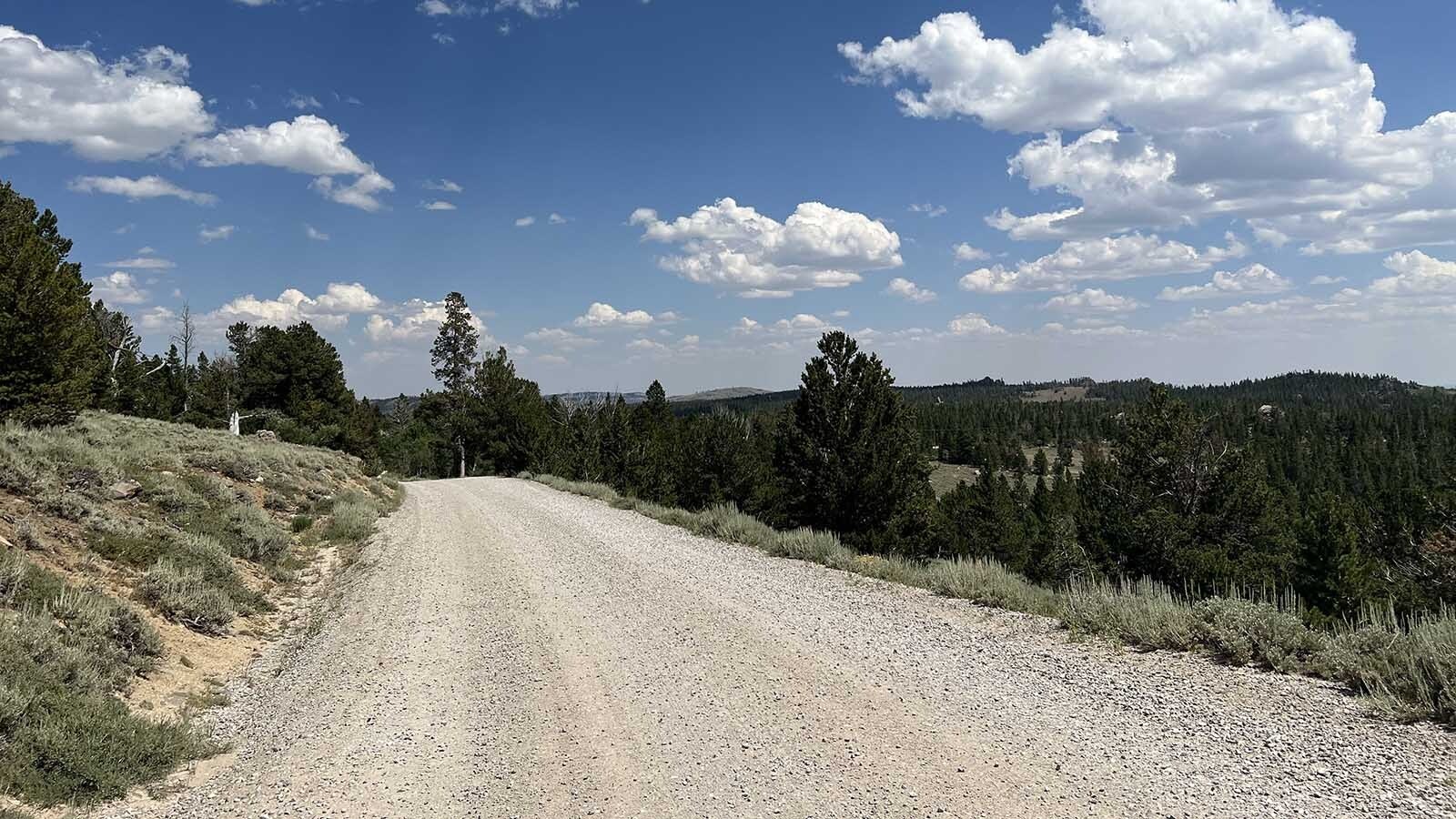 The Louis Lake Loop Road widens out somewhat approaching the outlet at Wyoming Highway 28 on South Pass near Lander. But it’s still full of washboard and potholes.