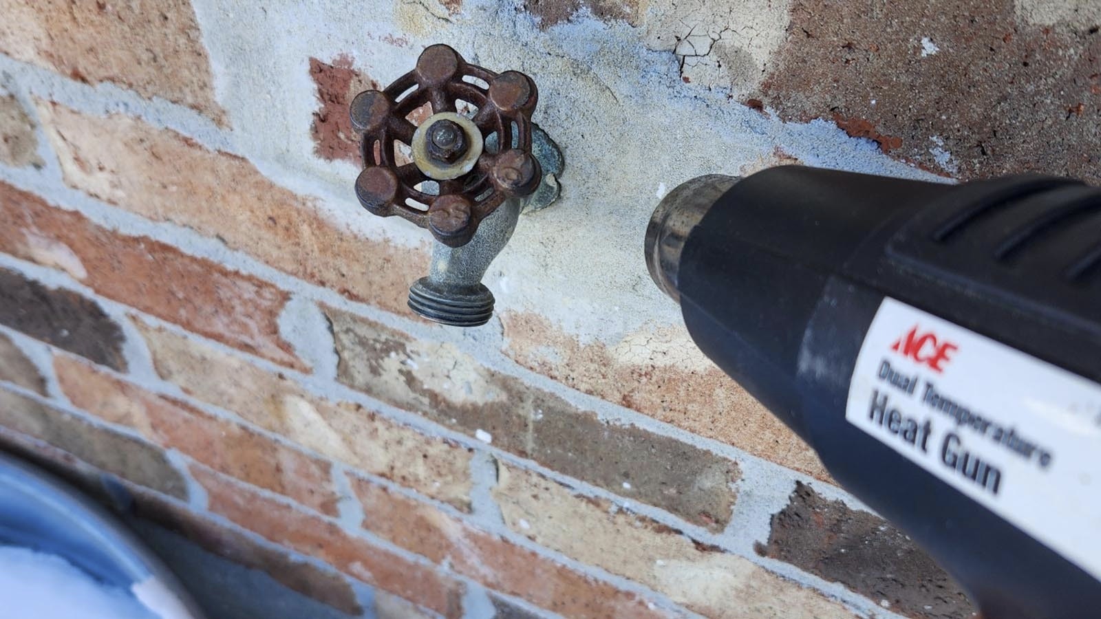 Paul Knapp used to live in Pinedale, Wyoming, so he didn't freak out like a lot of Southerners when record snowfall fell across the region, including his home near Baton Rouge, Louisiana. Here he uses a heat gun to thaw out a water line after not taking his own advice to keep a faucet dripping.