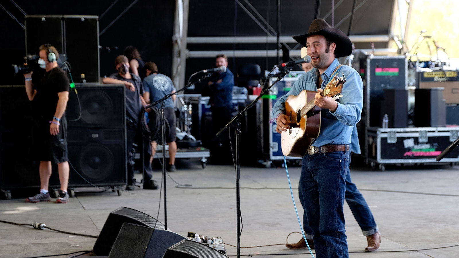 Musician Luke Bell performs onstage during the 2016 Stagecoach California's Country Music Festival at Empire Polo Club on April 30, 2016, in Indio, California.