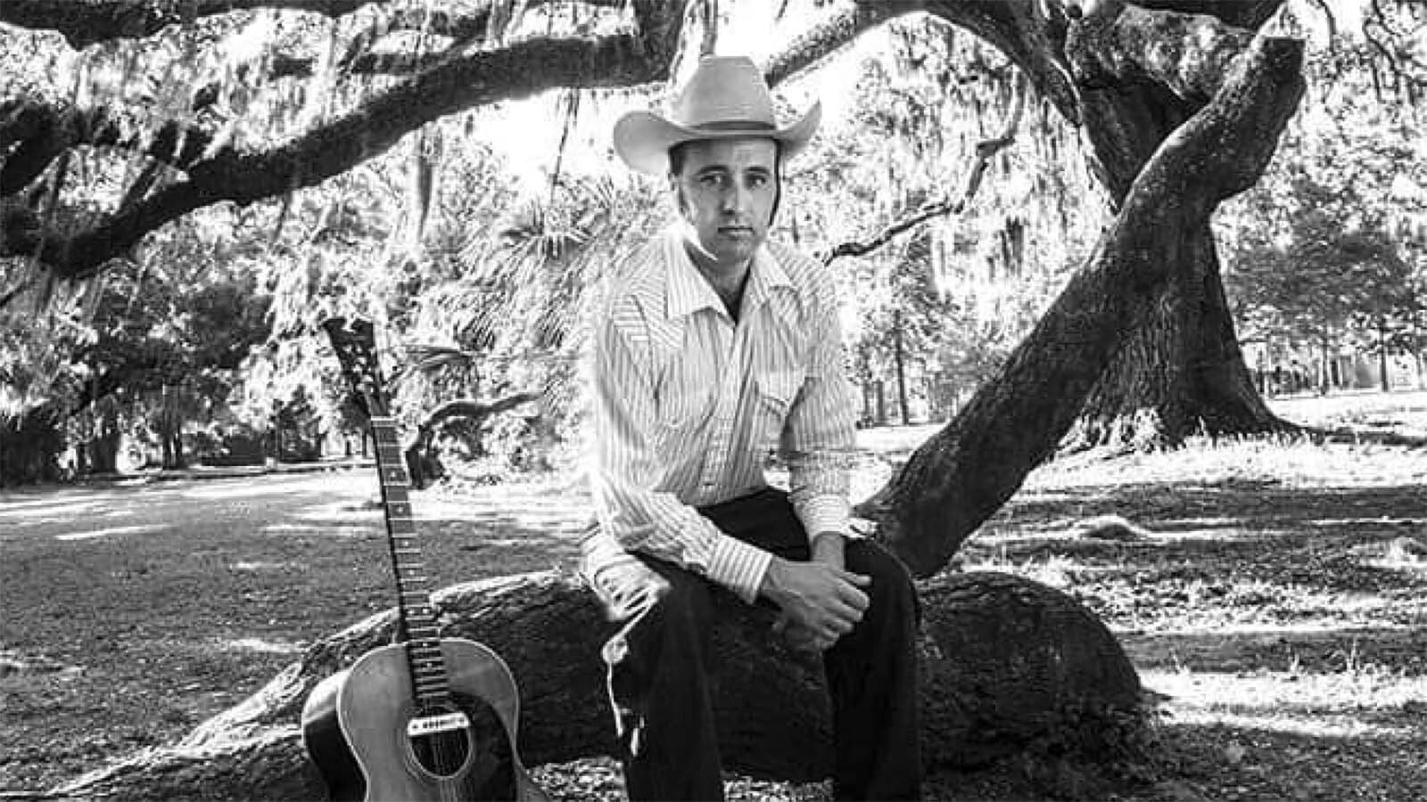 Luke Bell poses in a black and white shot in the South.
