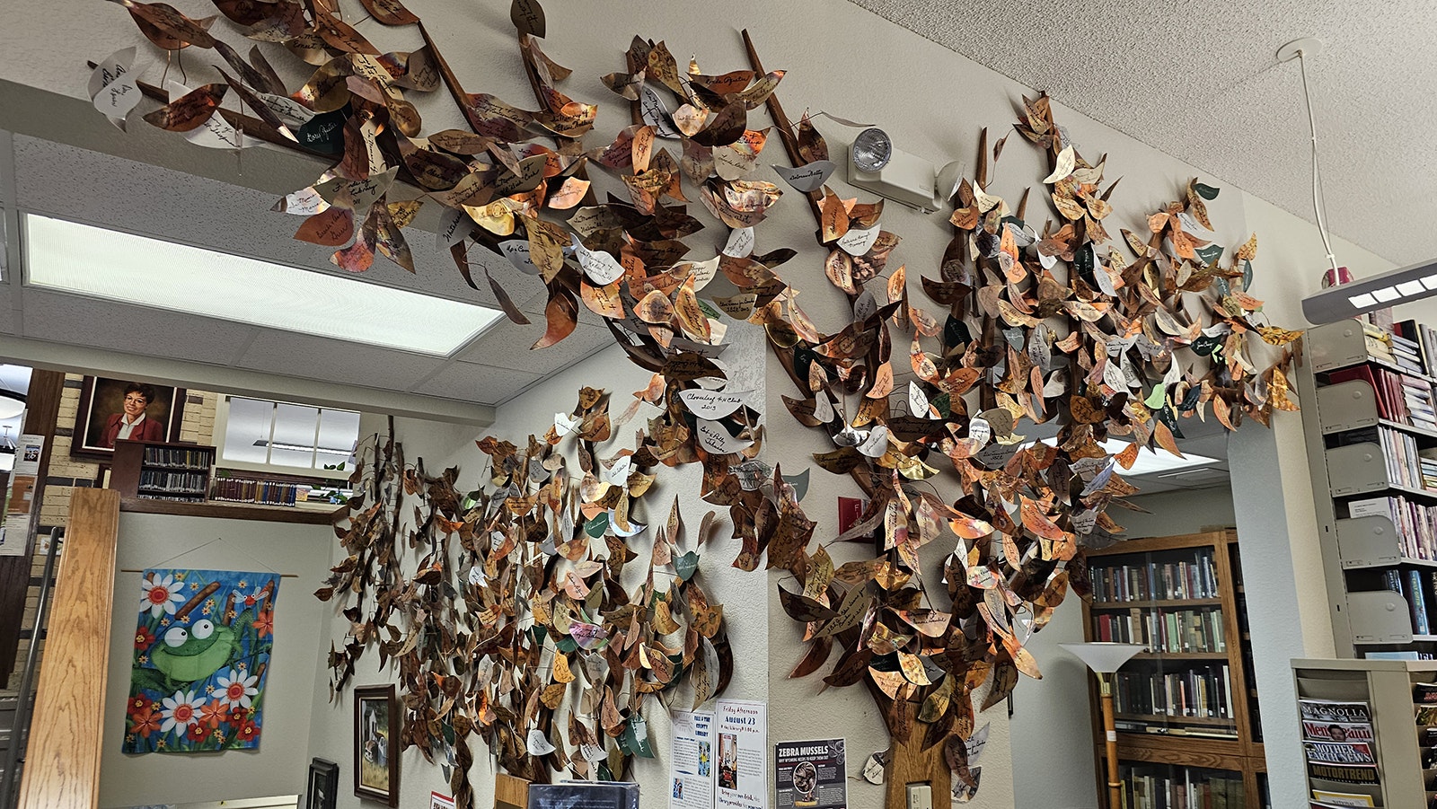 Shiny metal birds were part of a capital campaign at the Niobrara County Library in Lusk, one of Wyoming's few remaining Carnegies that's still a library.