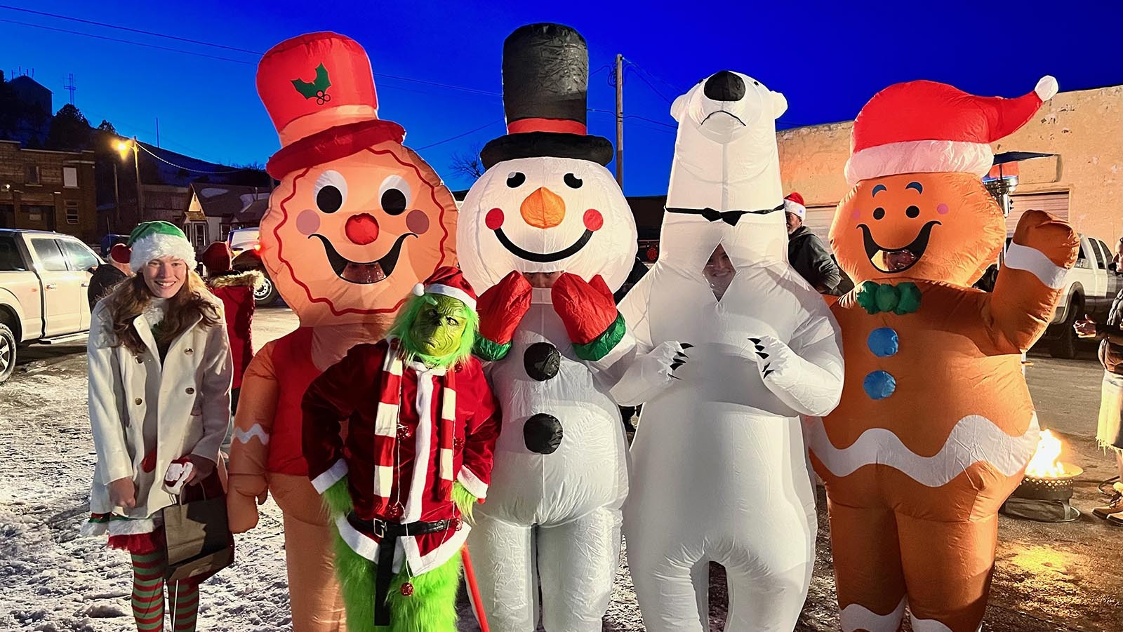 The Grinch's bad attitude is dwarfed by the community spirit during the holidays in Lusk, Wyoming.