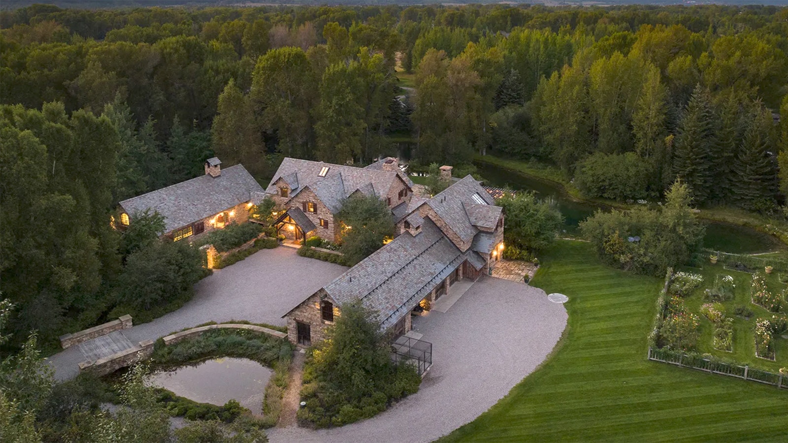 This nearly 5-acre property in the Jackson Hole area is listed with Sotheby's International Realty for $22.5 million.