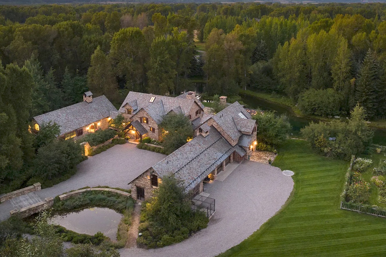 This nearly 5-acre property in the Jackson Hole area is listed with Sotheby's International Realty for $22.5 million.