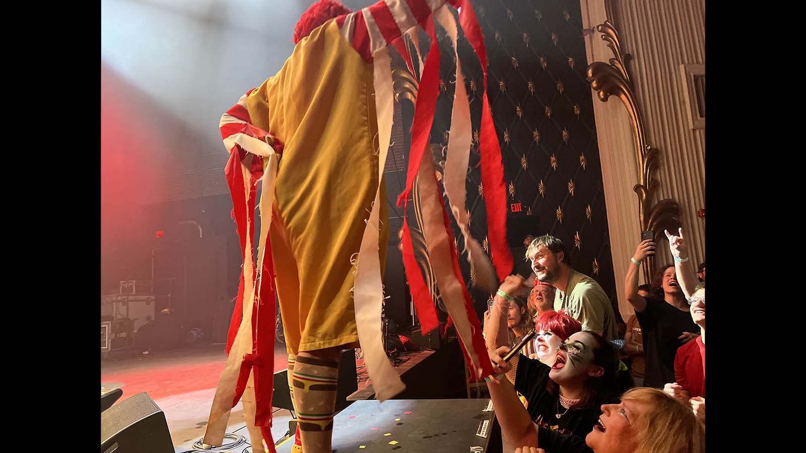 Mac Sabbath fans go nuts for the band’s frontman, Ronald Osbourne, during a concert Wednesday at The Lincoln theatre in Cheyenne.