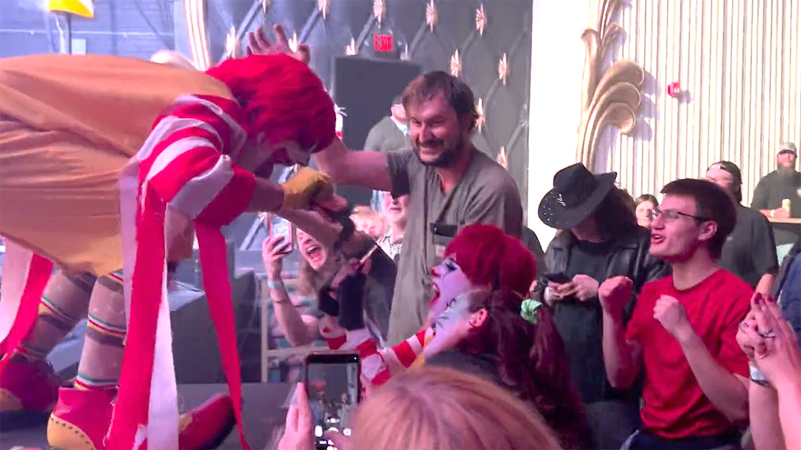 Mac Sabbath lead singer Ronald Osbourne riles up the fans.