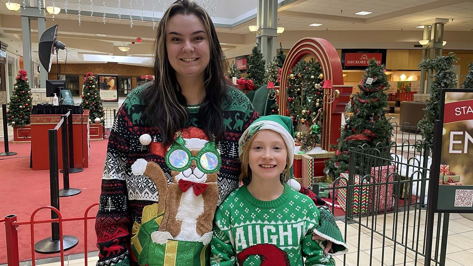 Matthew Allwine is a 67-year-old former Marine and long-haul trucker with a soft heart for kids and soft, and perfecrt belly and luxurious white beard to be Santa. He's in his first season as a Wyoming mall Santa in Casper. Annaveigh Woodle, pictured her with mom Joey, was skeptical but left her visit knowing Allwine's the "real" Santa Claus.