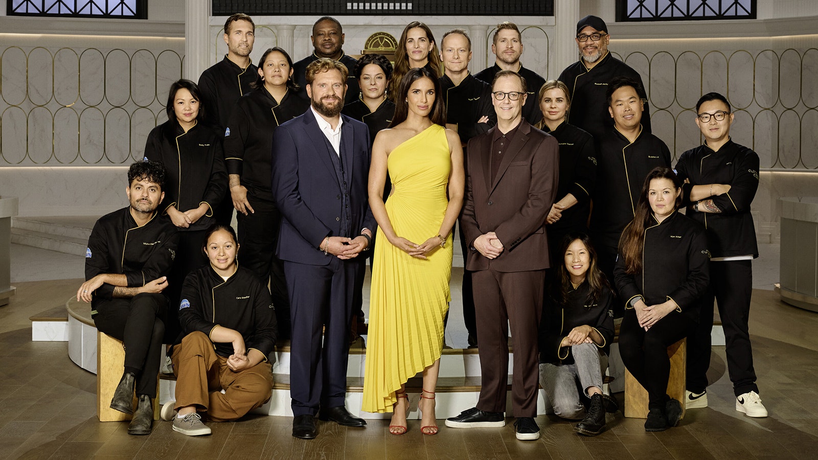 Malyna Si Jackson Hotel Chef Malyna Si, second row second from left, poses with other celebrity chefs on Padma Lakshmi's chef competition "America's Culinary Cup."