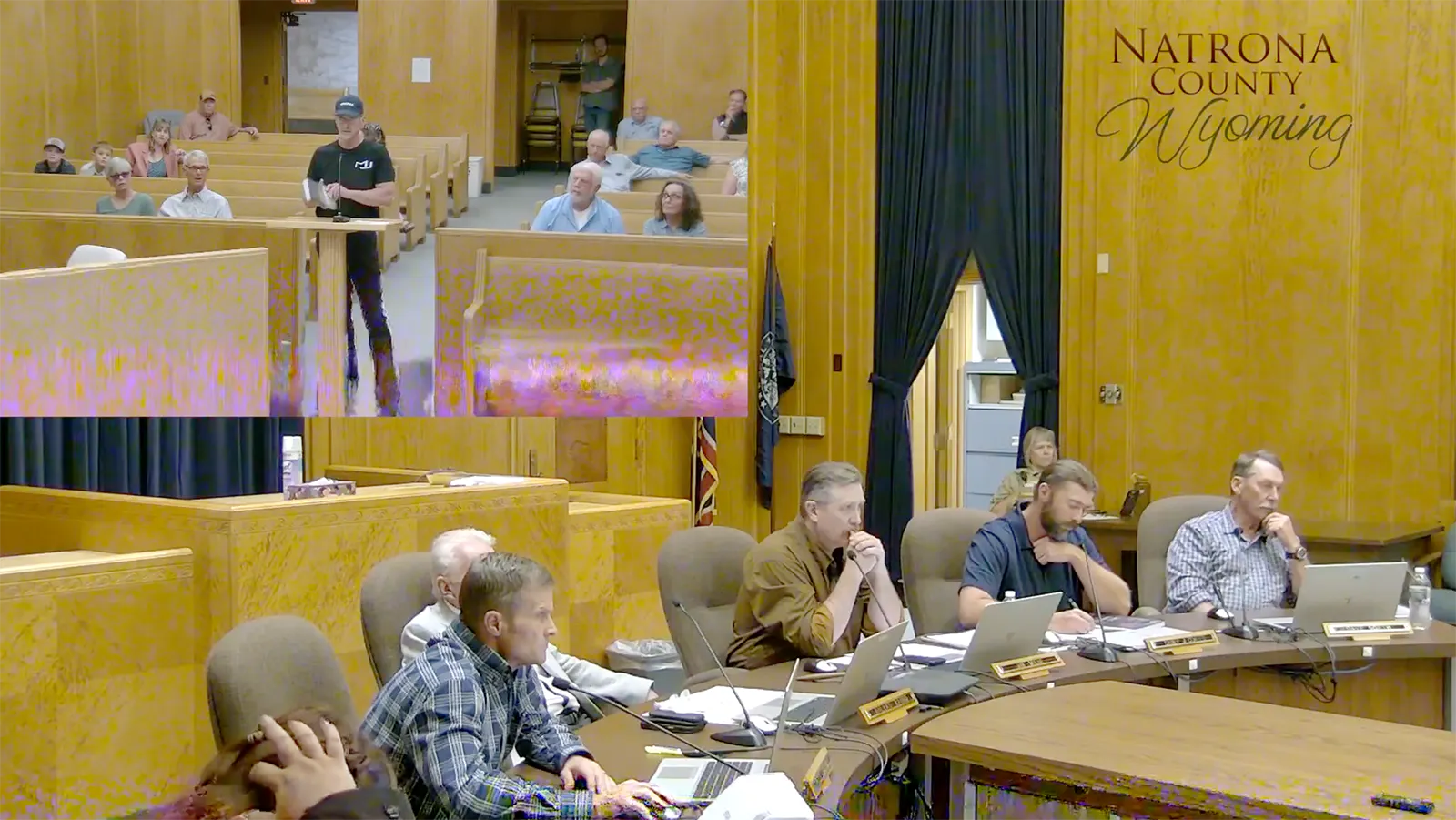 Kris Hool shares his concerns about the data center with Natrona County commissioners on Tuesday.