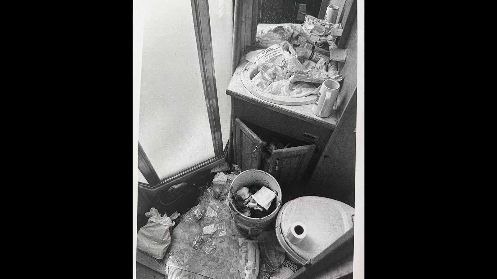 A photo from inside the trailer in Manderson included with the affidavit filed by DCI Special Agent Anthony Giles.