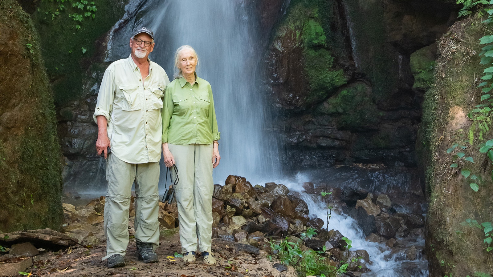 Wyoming wildlife photographer Tom Mangelsen and famed British primatologist Jane Goodall are pictured here in 2018 in Gombe Stream National Park, Tanzania, where Goodall did her research.