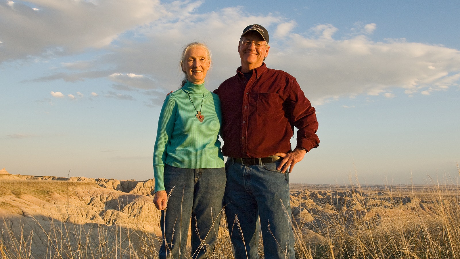 Legendary British primatologist Jane Goodall and famed Wyoming wildlife photographer Tom Mangelsen traveled to the South Dakota badlands in 2006 to advocate for prairie dogs and black-footed ferrets.