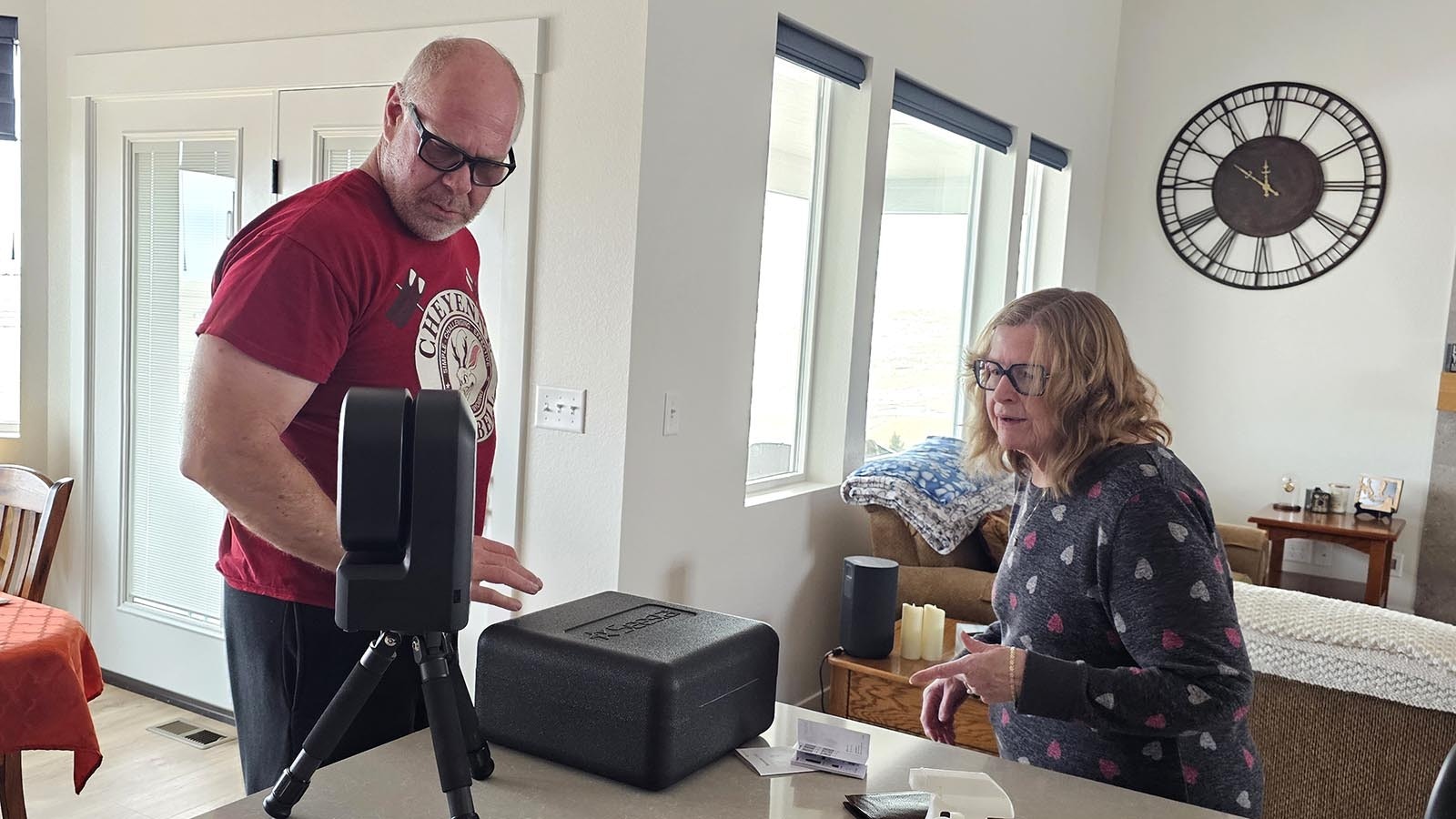 How does this thing work again? Marcy and Marty Curran talk about the new Seestar S50 telescope that Marty bought his wife for Valentine's Day.