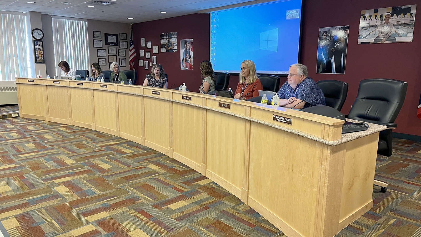 Dr. Margaret Crespo's chair is empty Friday as she wasn't at a special afternoon Laramie County School District 1 board meeting that resulted in the board unanimously accepting her resignation.