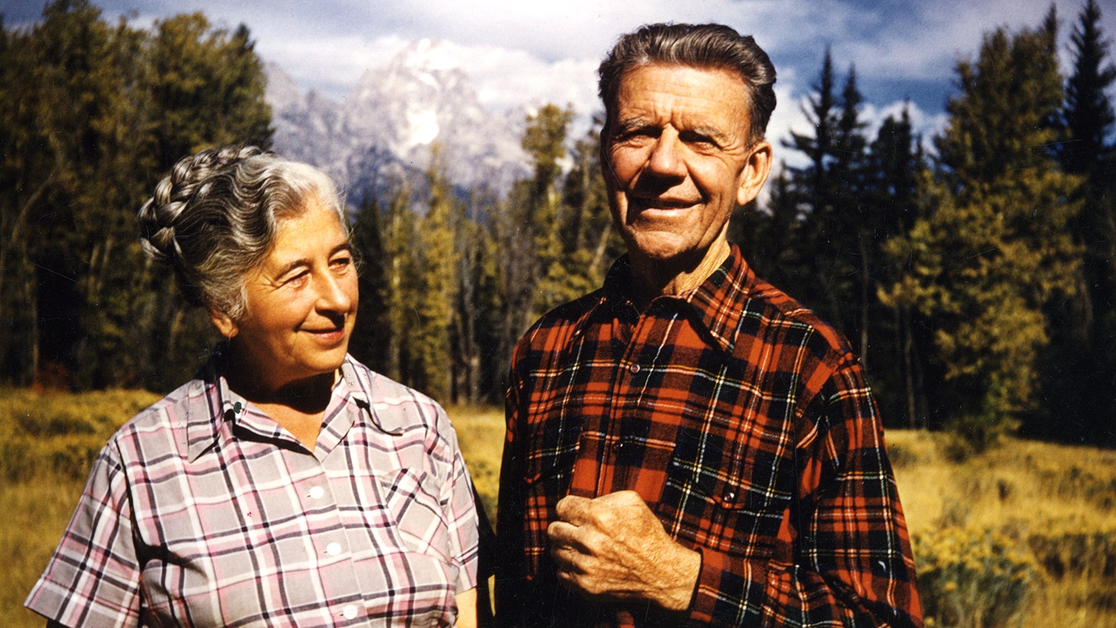 Olaus and Mardy Murie at the Murie Ranch in Grand Teton National Park.