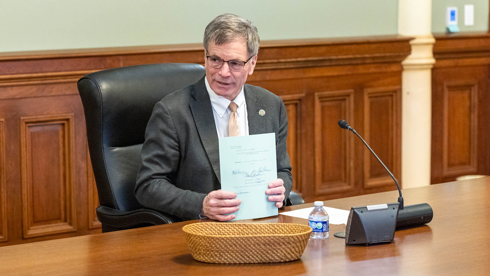 Gov. Mark Gordon during the 2024 legislative session.