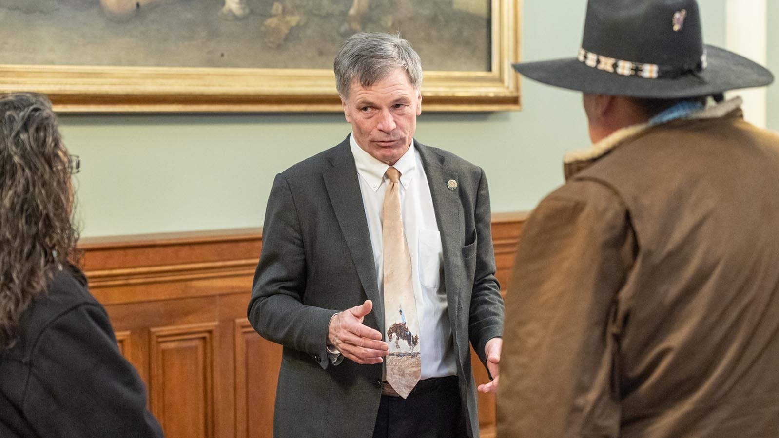 Gov. Mark Gordon durign the 2024 Wyoming legislative session.