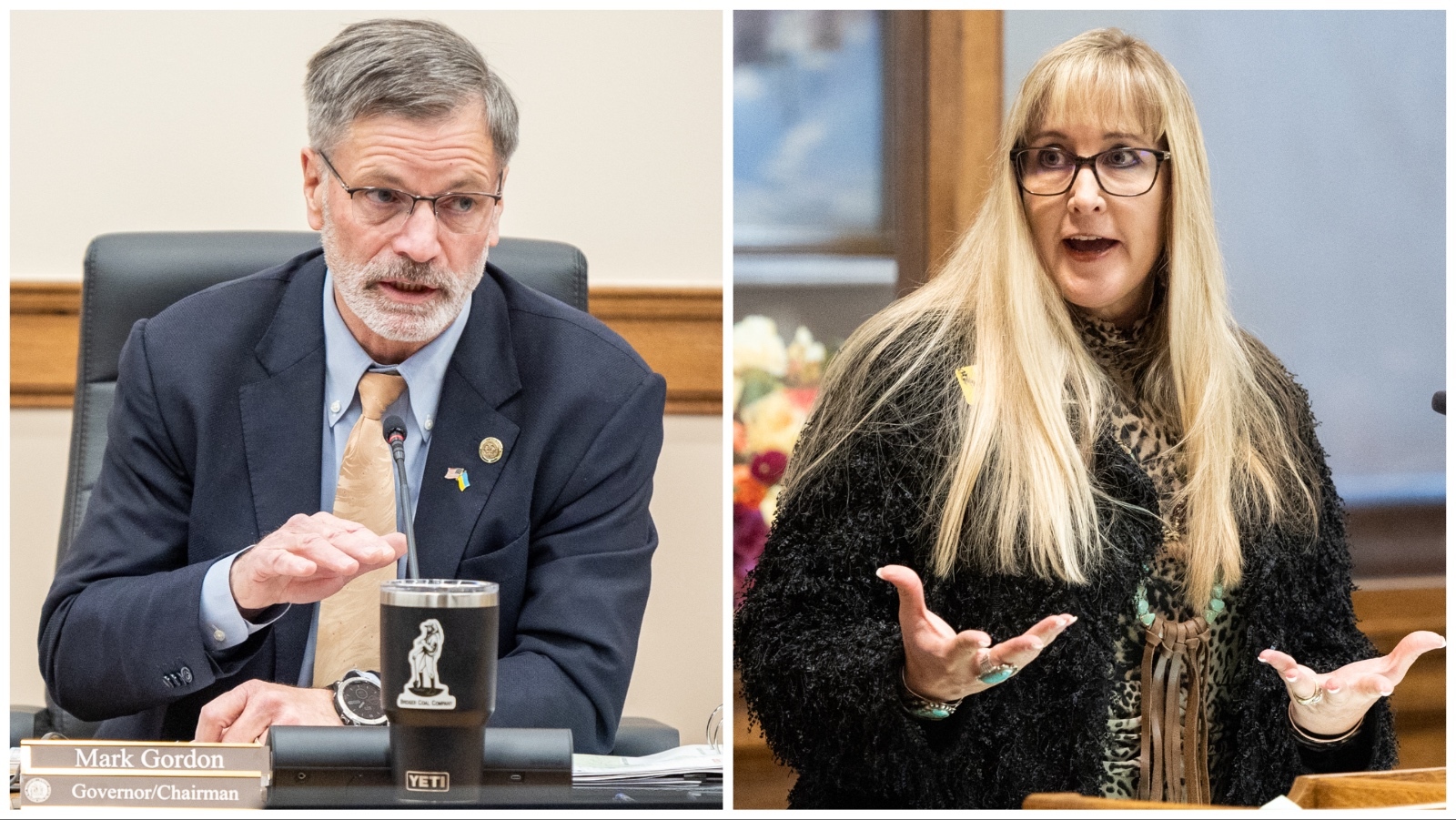 Gov. Mark Gordon and state Sen. Cheri Steinmetz.