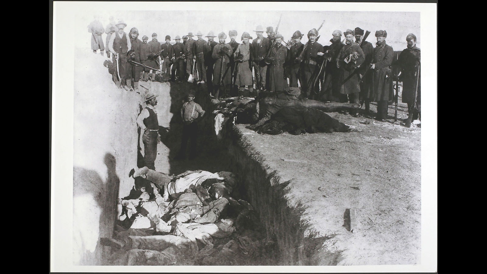 Mass grave after the massacre at Wounded Knee.