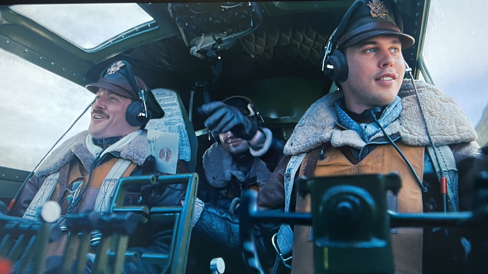 Austin Butler as Maj. Gale "Buck" Cleven, right, in Apple TV's "Masters of the Air."