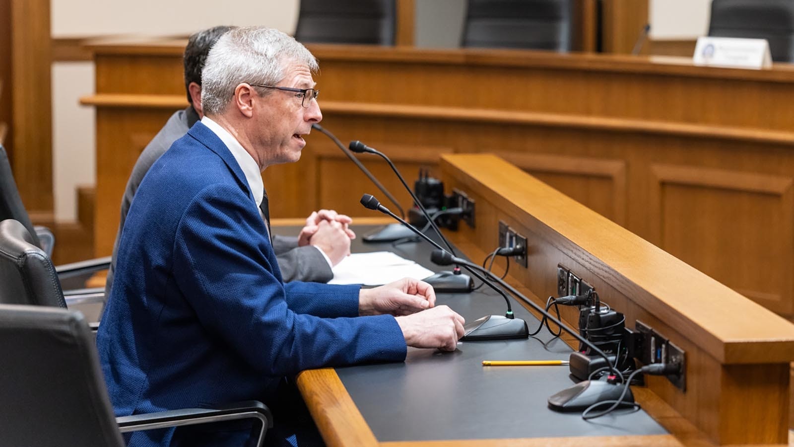 Pinedale Mayor Matt Murdoch testifies against House Bill 121 on Friday, Feb. 13, 2026.