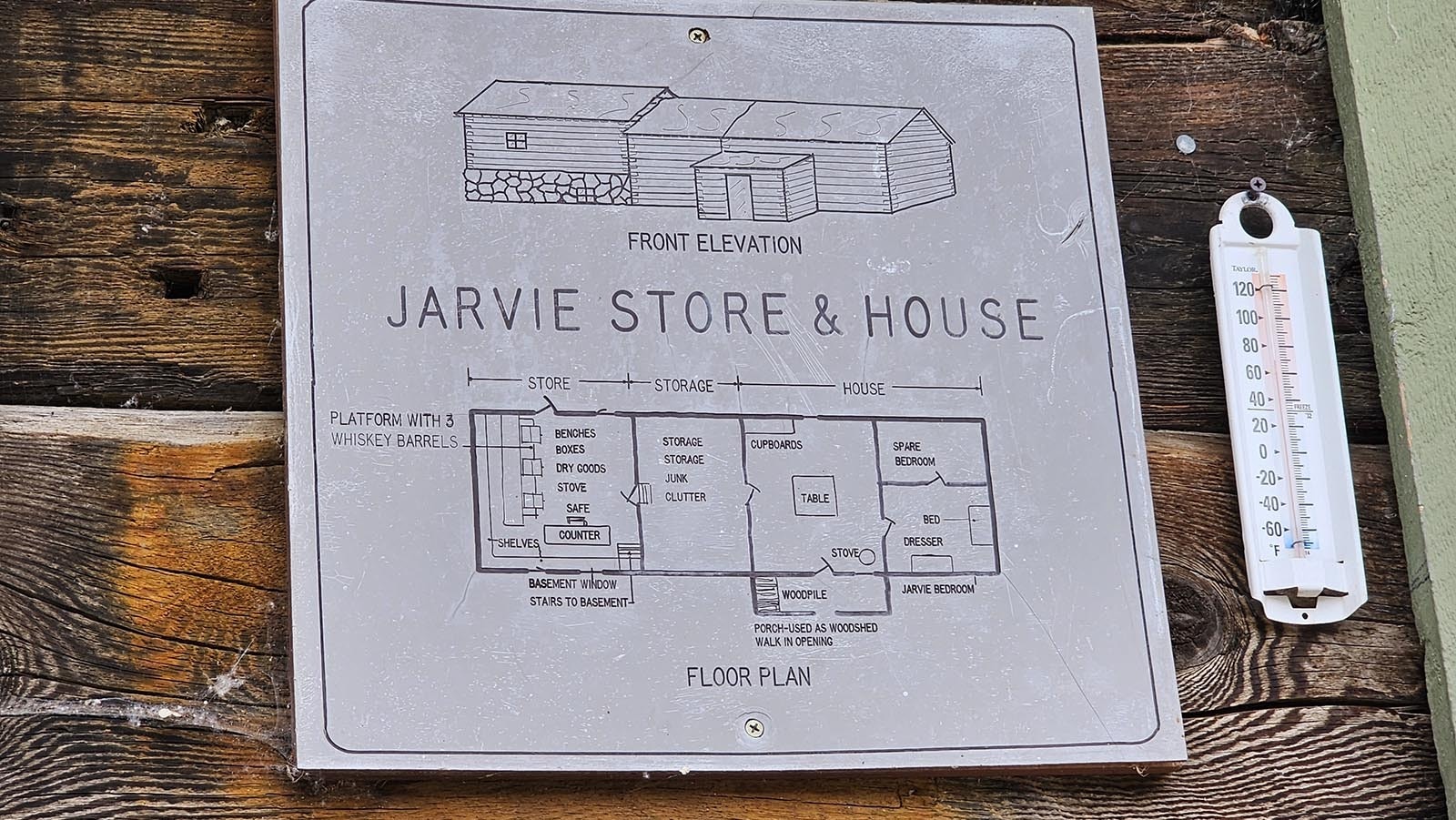 Floor plan of the Jarvie Store and house.