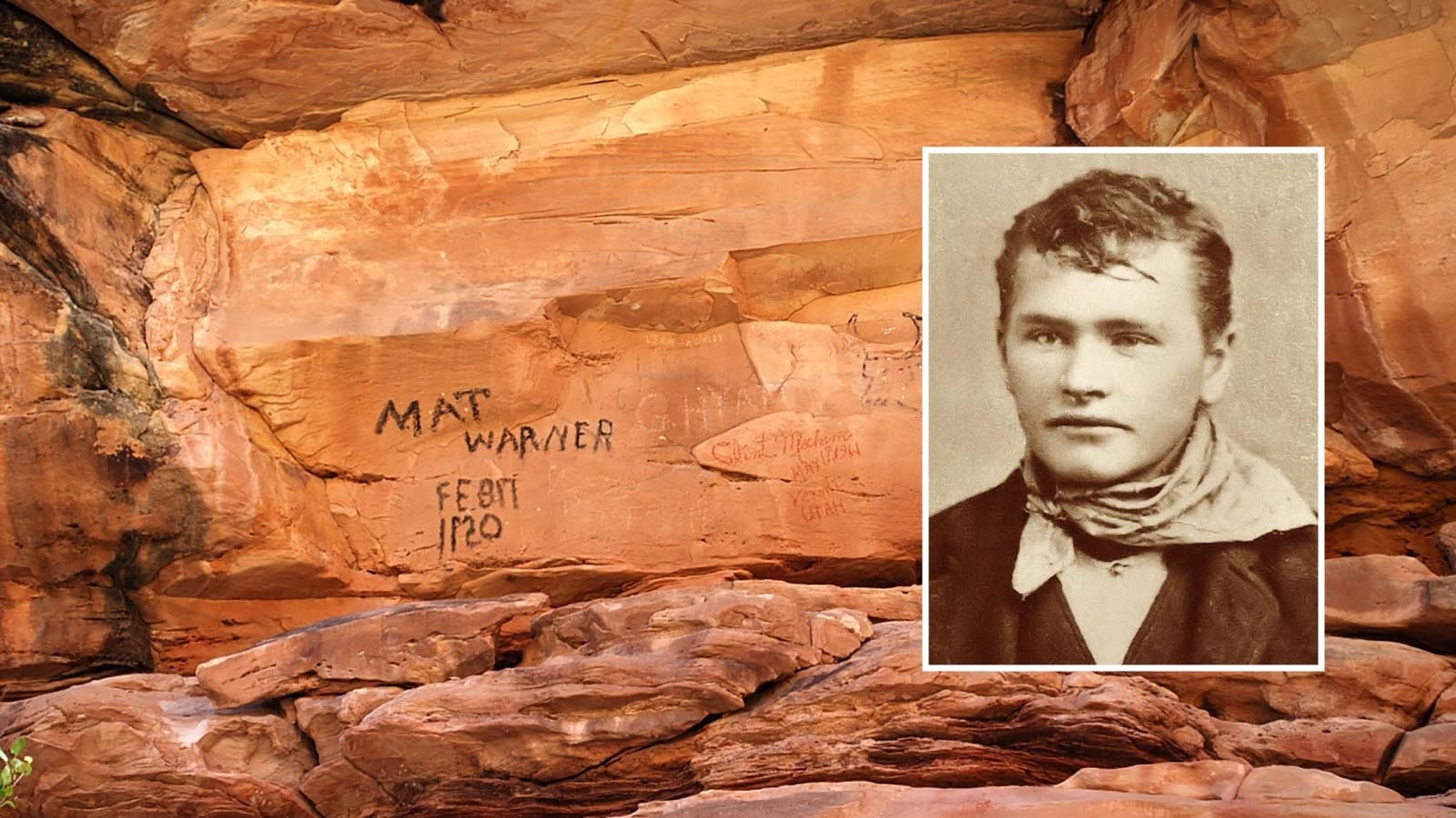 Matt Warner's is one of the names carved into the Buckhorn Panel near the San Rafael River in Utah. He began his outlaw life early and was a friend of the notorious Butch Cassidy in Wyoming.