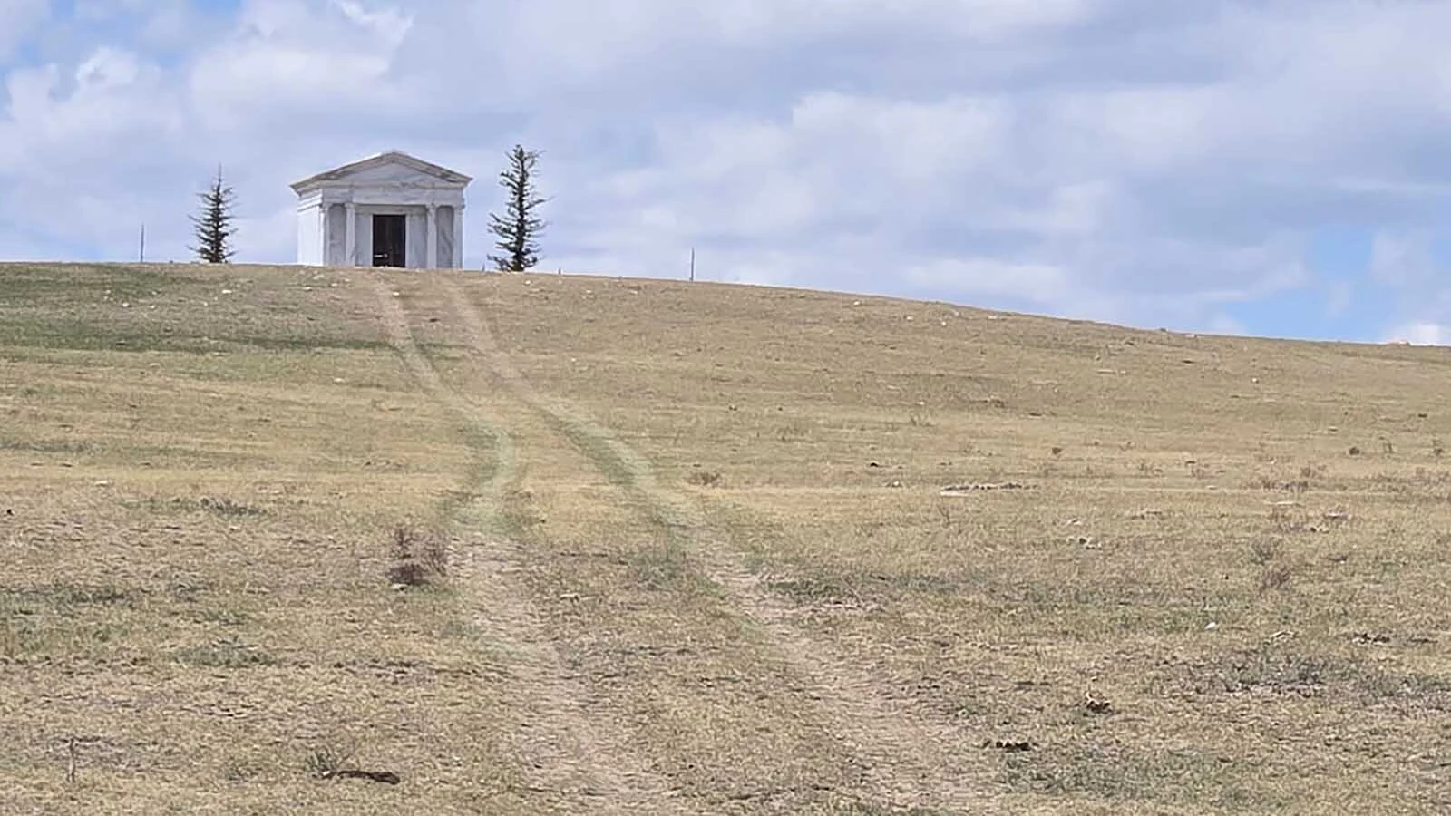 A private mausoleum sits on the 1,260-acre property that was once home to the Wyoming Angus Ranch. Its future is up in the air as the Cheyenne City Council considers whether to annex the land and bring in a new data center.